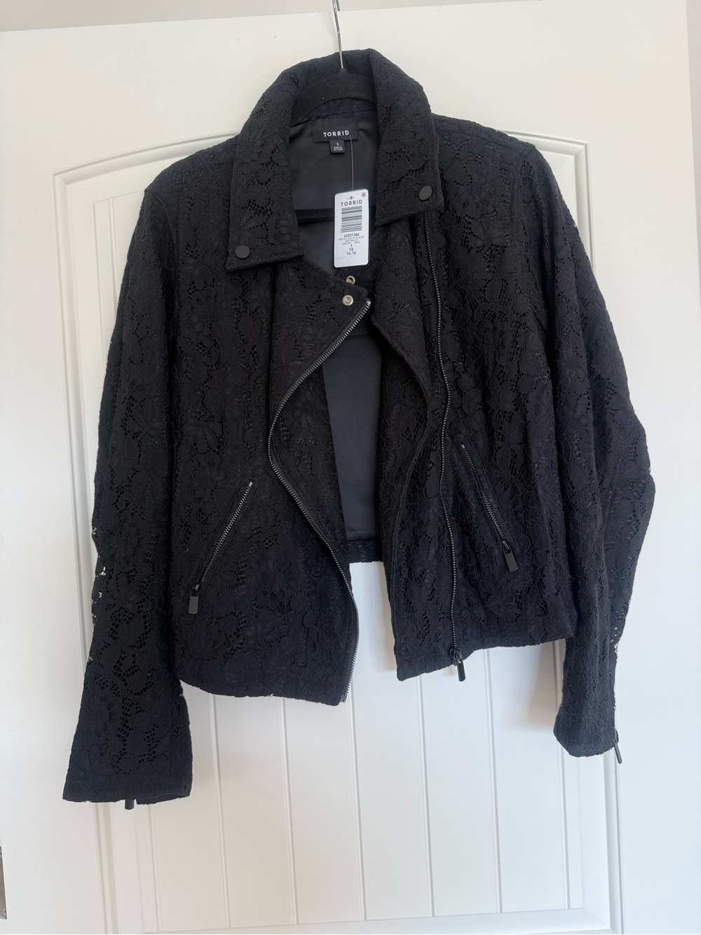 Black Lace Moto Jacket - Women's- Torrid